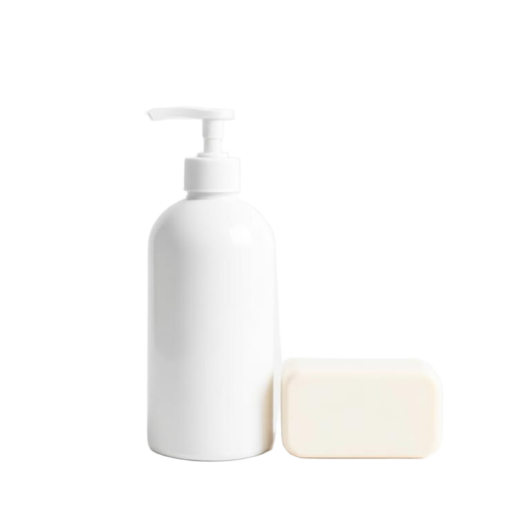 Generic competitor soap and bottle
